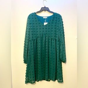Green Long Sleeve Dress